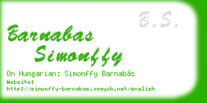 barnabas simonffy business card